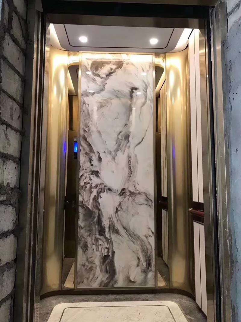 Customized case of elevator car decoration